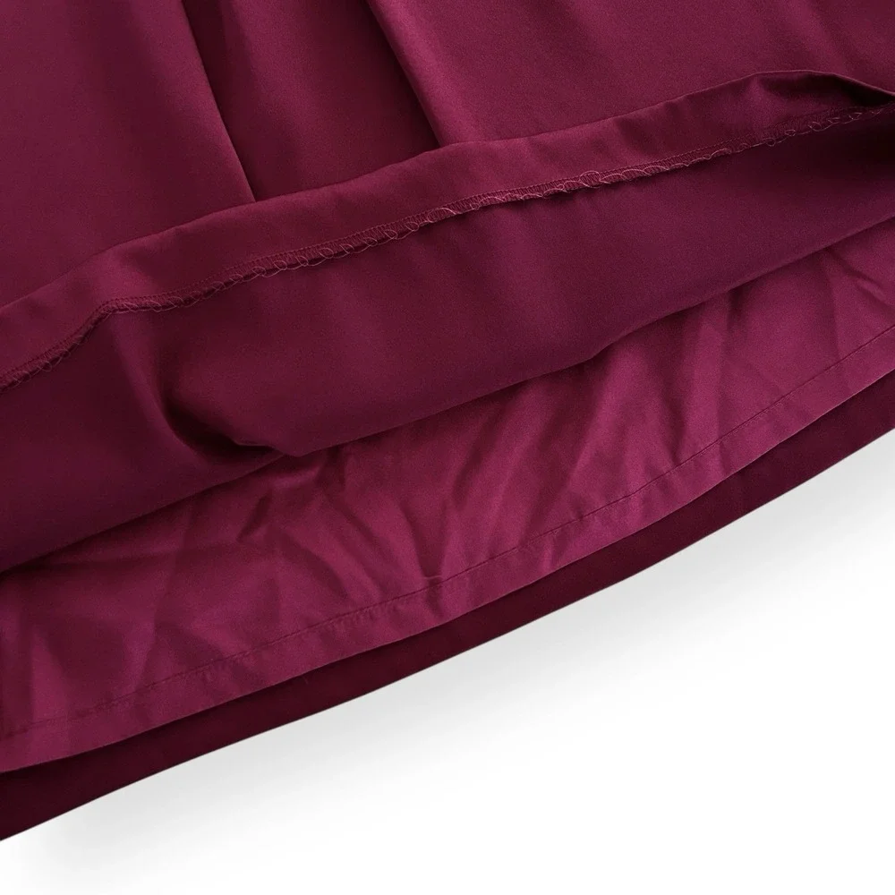 Eileen Fisher Women Med M Hibiscus Red Stretch Silk Charmeuse Sleeveless Top NWT - Picture 9 of 14